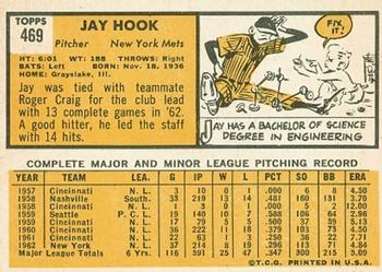 Jay Hook  baseball card collectible - Main Image 2