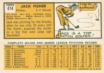Jack Fisher  baseball card collectible - Main Image 2