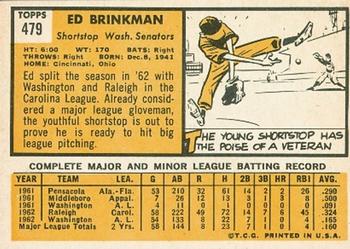 Ed Brinkman  baseball card collectible - Main Image 2