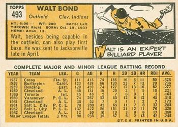 Walt Bond  baseball card collectible - Main Image 2