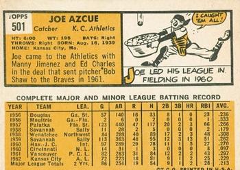 Joe Azcue  baseball card collectible - Main Image 2
