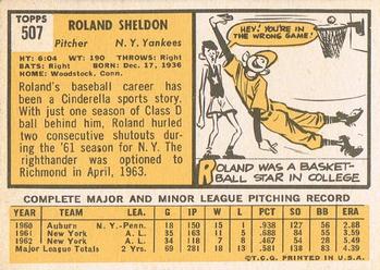 Roland Sheldon  baseball card collectible - Main Image 2