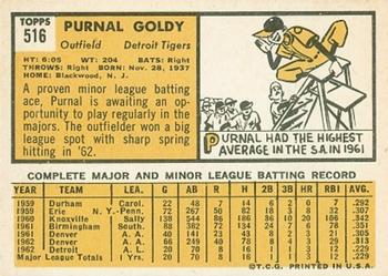 Purnal Goldy  baseball card collectible - Main Image 2