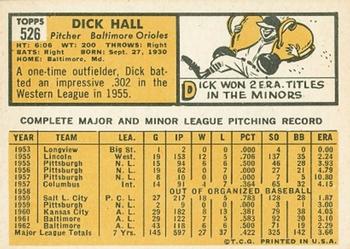 Dick Hall  baseball card collectible - Main Image 2