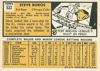 Steve Boros  baseball card collectible - Main Image 2