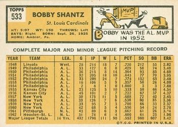Bobby Shantz  baseball card collectible - Main Image 2