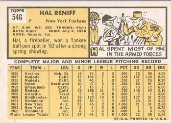 Hal Reniff  baseball card collectible - Main Image 2