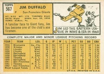 Jim Duffalo  baseball card collectible - Main Image 2