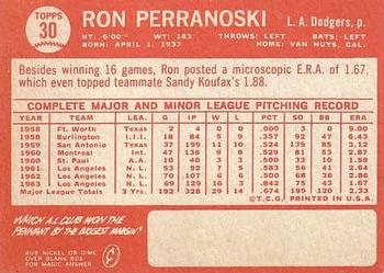Ron Perranoski  baseball card collectible - Main Image 2