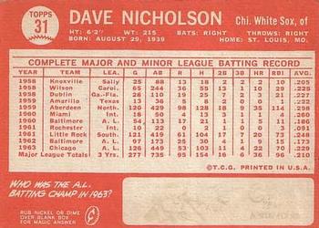 Dave Nicholson  baseball card collectible - Main Image 2