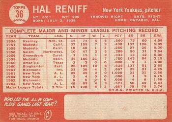 Hal Reniff  baseball card collectible - Main Image 2