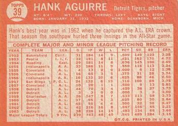 Hank Aguirre  baseball card collectible - Main Image 2