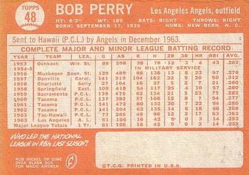 Bob Perry  baseball card collectible - Main Image 2