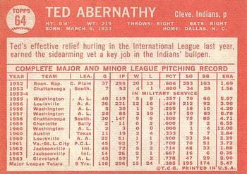 Ted Abernathy  baseball card collectible - Main Image 2