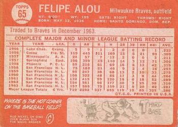 Felipe Alou  baseball card collectible - Main Image 2