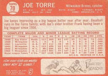 Joe Torre  baseball card collectible - Main Image 2