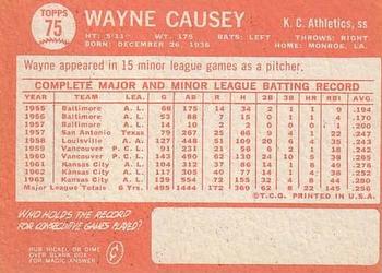 Wayne Causey  baseball card collectible - Main Image 2