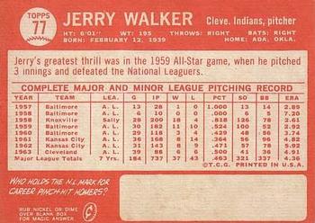 Jerry Walker  baseball card collectible - Main Image 2
