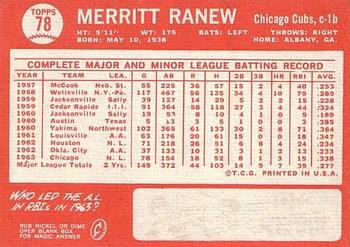 Merritt Ranew  baseball card collectible - Main Image 2