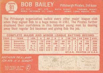 Bob Bailey  baseball card collectible - Main Image 2