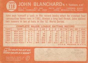 John Blanchard  baseball card collectible - Main Image 2