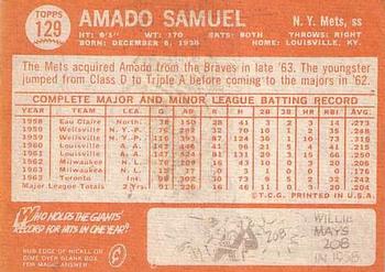 Amado Samuel  baseball card collectible - Main Image 2
