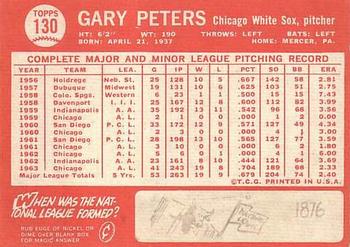 Gary Peters  baseball card collectible - Main Image 2