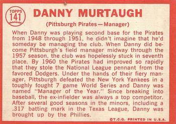 Danny Murtaugh  baseball card collectible - Main Image 2