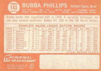Bubba Phillips  baseball card collectible - Main Image 2