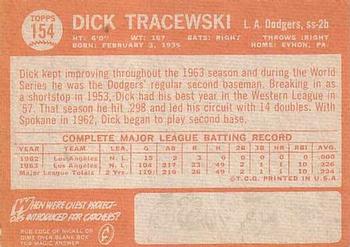 Dick Tracewski  baseball card collectible - Main Image 2