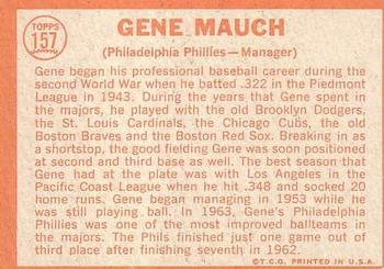 Gene Mauch  baseball card collectible - Main Image 2