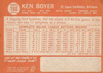 Ken Boyer  baseball card collectible - Main Image 2