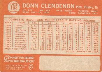 Donn Clendenon  baseball card collectible - Main Image 2