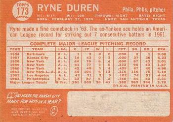 Ryne Duren  baseball card collectible - Main Image 2
