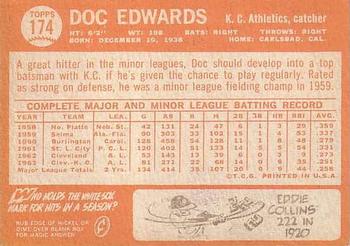 Doc Edwards  baseball card collectible - Main Image 2
