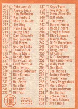 3rd Series Checklist: 177-264  baseball card collectible - Main Image 2