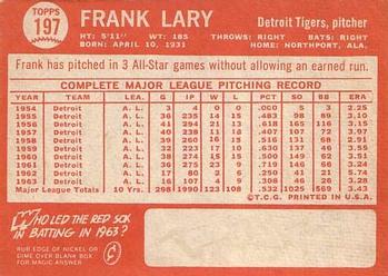 Frank Lary  baseball card collectible - Main Image 2