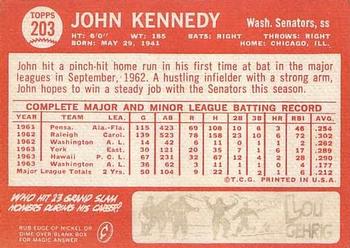 John Kennedy  baseball card collectible - Main Image 2