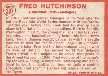 Fred Hutchinson  baseball card collectible - Main Image 2