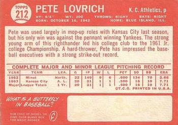 Pete Lovrich  baseball card collectible - Main Image 2