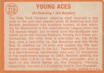 Young Aces (Al Downing / Jim Bouton)  baseball card collectible - Main Image 2
