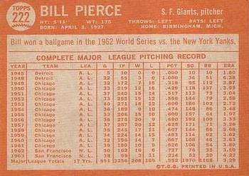 Bill Pierce  baseball card collectible - Main Image 2