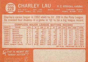 Charley Lau  baseball card collectible - Main Image 2