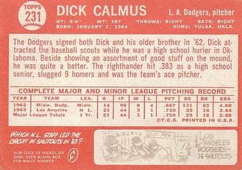 Dick Calmus  baseball card collectible - Main Image 2