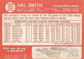 Hal Smith  baseball card collectible - Main Image 2