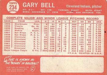 Gary Bell  baseball card collectible - Main Image 2