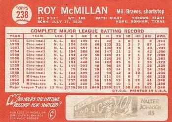 Roy McMillan  baseball card collectible - Main Image 2