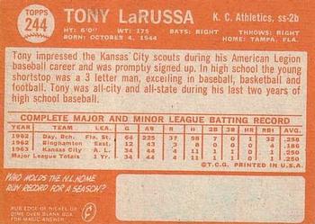 Tony La Russa  baseball card collectible - Main Image 2