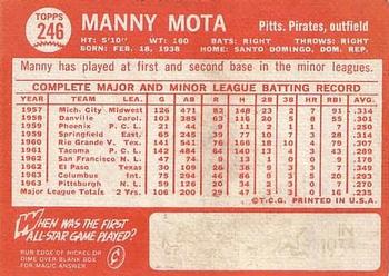 Manny Mota  baseball card collectible - Main Image 2