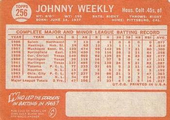 Johnny Weekly  baseball card collectible - Main Image 2